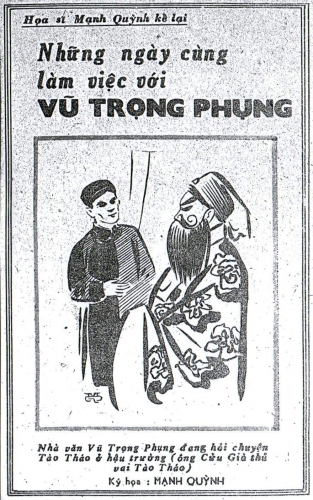 HỌA SỸ MẠNH QUỲNH KỂ LẠI: NHỮNG NGÀY CÙNG LÀM VIỆC VỚI VŨ TRỌNG PHỤNG